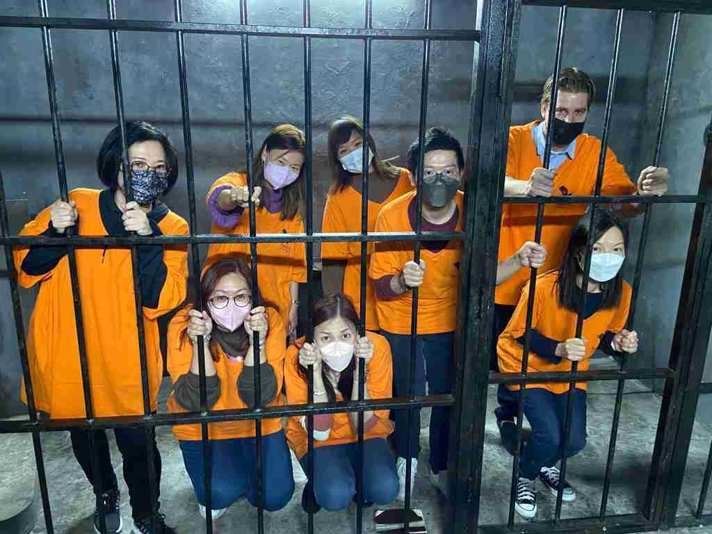 School group posing after completing a mission