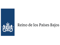 Reino de los Países Bajos, bandera y escudo, símbolo de Holanda en Madrid.