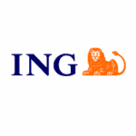 ING logo with lion icon, corporate branding, Madrid Spain, escape room Madrid, Fox in a Box Madrid.