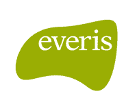 Apariencia del logotipo de Everis en verde, empresa de consultoría en Madrid.