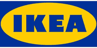 IKEA logo in blue and yellow colors, representing the furniture retail chain.