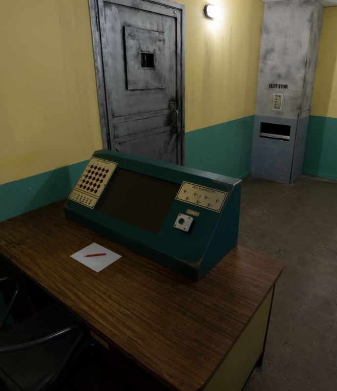 Electrical puzzle game on wooden table, room escape escape room game, Stockholm.